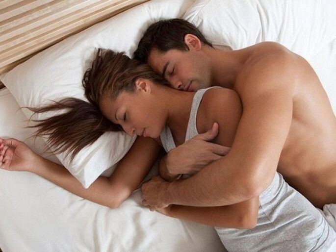 A woman goes to bed with a potent man